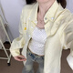 妙奕嘉休閑長袖防曬襯衫女春夏襯衣新款開衫通勤風(fēng)條紋襯衫上衣外套寬松 美式復(fù)古條紋Polo領(lǐng)襯衫外套 L 【建議115-130斤】