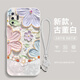 機旺馬 適用三星NOTE10PLUS手機殼新款NOTE9/8珍珠油畫花10PRO夏日超薄輕奢防摔女款網紅潮流保護套 古董白-A2495殼紋油畫花+花手鏈 三星NOTE10PLUS