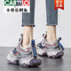 卡帝樂鱷魚（CARTELO）歐貨磨砂牛皮復(fù)古老爹鞋女款2025春季新款女鞋厚底系帶休閑運(yùn)動(dòng)休 紫色單里 38