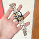 炫戴適用華為fit3手表表帶金屬彩鉆watch fit4印花小狗fit2表帶快拆fit4pro運動(dòng)男女生創(chuàng  )意時(shí)尚高級夏 彩鉆印花小狗表帶-星光色 適用：華為watch fit3/fit4/4pro