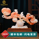 TICIFY柿柿如意擺件貔貅家居飾品客廳酒柜博古架裝飾辦公室開業(yè)禮物 如意紅冰玉色