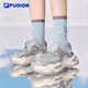 FILA FUSION斐樂潮牌女鞋硬糖涼鞋休閑厚底鞋運(yùn)動(dòng)鞋 日巖灰/太空銀T12W521703FGA 36