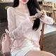 瑜尚臻品 慵懶風(fēng)純欲露背系帶粉色遮陽罩衫女夏2025新款寬松顯瘦外搭上衣 【粉色 】 均碼