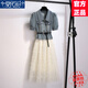 莫代爾小香風(fēng)牛仔連衣裙女2025夏季新款質(zhì)感高級感港風(fēng)蛋糕裙子兩件套裝 牛仔上衣+網(wǎng)紗裙兩件套 優(yōu)質(zhì)面料 M 96-106斤
