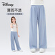 迪士尼女童冰感闊腿褲夏薄款透氣兒童防蚊褲中大童寬松休閑褲子 藍 140
