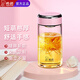 希諾單層玻璃杯2025新款水杯女士學(xué)生泡茶杯生日禮物矮胖杯子 9185粉色310ML短萌款