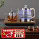 FUNORK全自動(dòng)上水電熱水壺茶臺燒水壺泡茶一體機抽水茶幾茶桌嵌入式燒水器電茶壺茶具套裝 1L 金色保溫款（37x20cm）