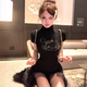 衣然呈品T恤女春夏新款美式高街潮牌黑色修身卡通貼鉆時尚簡約短袖上衣女 黑色 M 【建議90-105斤】