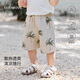 babylove嬰幼兒短褲夏季薄款純棉紗布透氣吸濕男女寶寶休閑褲子寬松沙灘褲 椰風(fēng)徐徐 100
