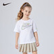 NIKE 耐克童裝女童迷彩抗皺短袖T恤2025年夏季新款輕薄柔軟兒童上衣