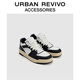 URBAN REVIVO2025夏季新款男士撞色拼接厚底運動鞋UAMS50028 黑色 42