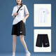 NBA KIDS-NIKE夏季速干運動套裝男女新款速干t恤衫健身跑步籃球休閑薄款兩 耐克【NK】白色速干套裝 110 耐克L 建議110-130斤