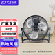 樂(lè)浦（Lopol） 趴地扇家用工業(yè)風(fēng)扇強(qiáng)力大功率臺(tái)式大電風(fēng)扇落地扇強(qiáng)勁大風(fēng)力 黑色10寸按鍵款加長(zhǎng)線+加厚螺旋網(wǎng)罩