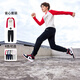 NIKE3BRAND 耐克男女童紅色拜年服長(cháng)T+長(cháng)褲2件套春季兒童插肩袖套裝