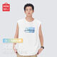 名創(chuàng)優(yōu)品（MINISO）純棉背心男夏季透氣寬松2025新款男士潮牌休閑坎肩無袖t恤 白 XL