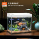 最萌魚(yú)缸2025客廳新款生財魚(yú)缸亞克力水草植物造景生態(tài)循環(huán)過(guò)濾烏龜缸 40X23X27cm（白色帶蓋裸缸）