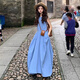 夏蓓朵藍(lán)色無袖背心連衣裙子女夏季2025新款海邊度假法式氣質(zhì)超好看長裙 藍(lán)色連衣裙 L 55/60kg