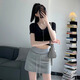 莫代爾灰色運動短裙女夏季薄款2025新款防走光高腰半身裙衛(wèi)裙子a字裙褲 灰色【帶內(nèi)村】 M 【建議96-110斤】