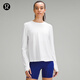 lululemon丨Mesh Panelled女士跑步網(wǎng)面拼接長(zhǎng)袖T恤速干 LW3HRDS 白色 M /8