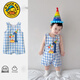 G. DUCKKIDS嬰兒衣服夏季男寶寶連體衣夏裝超萌嬰幼兒夏天滿月百天周歲外出服 藍(lán)色格子哈衣 80cm #建議19-24斤#