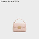 CHARLES&KEITH氣質(zhì)通勤菱格手提包斜挎包生日禮物CK2-50701578 Light Pink淺粉色 S