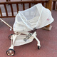 丸丫T6plus遛娃冰絲涼席墊子夏季坐墊嬰兒推車(chē)通用涼席配件 t 丸丫t6白色蚊帳雙向坐躺都適