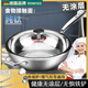 Remiso德國品牌炒鍋純鈦不易粘鍋圓底鍋無涂層炒菜鍋平底鍋電磁爐燃?xì)庠?光面耳帶蓋-平底 30cm