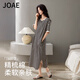 JOAE純棉 睡裙女條紋連衣裙可外穿中袖家居服柔軟女士睡衣XL