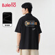 班尼路（Baleno）男裝2025夏季國風(fēng)潮流新款青少年小眾男裝棉珠地POLO衫重磅上衣男
