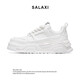 莎萊茜（SALAXI）2025秋冬季新款情侶老爹鞋女爆潮牌小白鞋厚底增高運動(dòng)休閑板鞋男 白色 38 碼