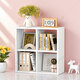 舒馬赫鋼制格子柜自由組合日式簡(jiǎn)約六格柜床邊靠墻兒童矮書(shū)架落地置物架 白色橫4格 71.6*30*71.6cm