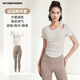 維多利亞旅行者瑜伽服套裝女健身服跑步運(yùn)動(dòng)套裝專業(yè)普拉提訓(xùn)練服夏季含胸墊白L