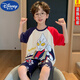 迪士尼（DISNEY）兒童睡衣男孩賽羅奧特曼2025新款夏季純棉小寶寶男童家居服中大童 n673戰斗迪迦 55 (14) 碼(123-132cm斤)