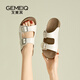 戈美其（GEMEIQ）戈美其商場(chǎng)同款涼拖鞋女款2025新款一字拖鞋女夏外穿高級(jí)感懶人鞋 米白色--光面 【跟高2.5CM】 36