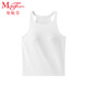 曼妮芬春夏舒適莫代爾女士帶杯背心免穿文胸打底度假旅游上衣 白色 M (160)