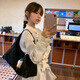 斤慕韓系藍(lán)色條紋襯衫連衣裙子2025小個(gè)子蝴蝶結(jié)法式學(xué)院風(fēng)收腰短裙 藍(lán)色 M