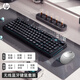 惠普（HP）K500F機(jī)械手感鍵盤 98配列多功能旋鈕辦公游戲臺式電腦筆記本無線三模 鍵鼠套餐黑色
