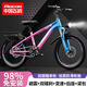 飛鴿山地自行車(chē)兒童變速山地車(chē)碟剎青少年兒童自行車(chē)學(xué)生單車(chē) 單速+輻條輪+漸變粉+后座挎包 20寸【適合身高130-155】
