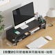 正青春辦公室電腦增高架臺式顯示屏顯示器底座置物架工位桌面收納盒 黑色【小抽屜+分格雙筆筒】 升級加厚不變形