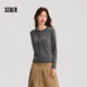 森馬（Semir）森馬陳都靈針織開(kāi)衫女美利奴羊毛衫24冬新款內搭保暖109724106001