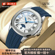 I&W CARNIVAL HWGUOJI瑞士名表十大品牌IW手表男士機械手表全自動機械羅馬刻度商務腕表 愛沃馳海軍藍-進口機芯-全國聯(lián)保 定制刻字精美禮盒