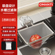 OMANTI廚房水槽過(guò)濾網(wǎng)架吸盤(pán)剩飯剩菜防堵廚余垃圾洗碗殘渣一次性瀝水網(wǎng) 過(guò)濾支架【透明白銀】+50網(wǎng)