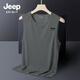 JEEP SPIRIT吉普背心男士夏季休閑透氣速干無袖T恤寬松彈力涼感運(yùn)動健身坎肩