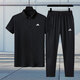 阿迪達(dá)斯 （adidas）男裝運(yùn)動(dòng)套裝25夏新款休閑時(shí)POLO衫短袖T恤運(yùn)動(dòng)長(zhǎng)褲 兩件套 HR8730+直筒長(zhǎng)褲 曬圖返10 M/175