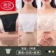浪莎（LangSha）防走光貼遮胸神器一片式抹胸女蕾絲裹胸性感內搭打底無(wú)痕內衣胸擋 黑色+白色+膚色[高品質(zhì)]3件 均碼 雙層(莫代爾升級款) 【24H速發(fā)】