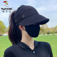 啄木鳥(niǎo)防曬帽女夏季新款大帽檐防紫外線(xiàn)戶(hù)外騎行可掛口罩空頂遮陽(yáng)太陽(yáng)帽 黑色 【大檐防曬 UPF50+】 均碼