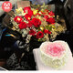 曼恒送女朋友老婆玫瑰花花束生日蛋糕組合同城配送當天配送全國
