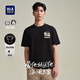 海瀾之家（HLA）短袖T恤男曾舜晞同款藝術(shù)家ZOLA聯(lián)名短袖男25夏季 黑色花紋35 XL 180/96A 推薦151~164斤