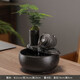 LZJV自動(dòng)流水循環(huán)供氧魚(yú)缸小型家用裝飾辦公室內(nèi)客廳桌面擺件開(kāi)業(yè)送禮 陶罐款【不帶魚(yú)缸和植物和霧化】 不帶霧化器可以養(yǎng)魚(yú)   帶霧化器