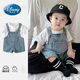 迪士尼（Disney）寶寶牛仔連體衣夏季套裝嬰兒衣服夏裝超萌嬰幼兒夏天背帶外出爬服 T恤+牛仔背帶褲 73cm #建議16-20斤#